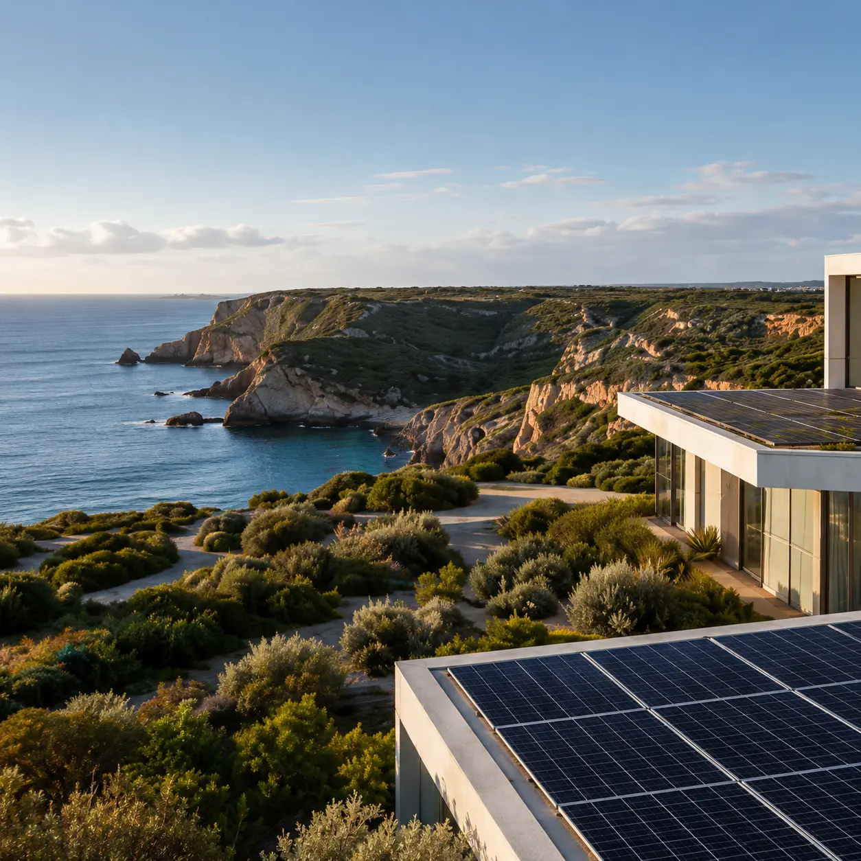 Verdaic's Algarve coastline with solar panels